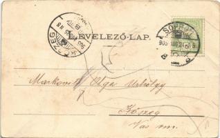 1905 Sopron, Kossuth út, villamos. Kummert L. 255. (EB)