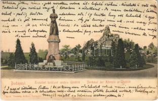 1904 Gödöllő, Erzsébet királyné (Sisi) szobor. Taussig Arthur 5118. Handcolorirte Künstlerkarte Br. & S.M. (fa)