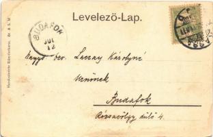 1904 Gödöllő, Erzsébet királyné (Sisi) szobor. Taussig Arthur 5118. Handcolorirte Künstlerkarte Br. ...