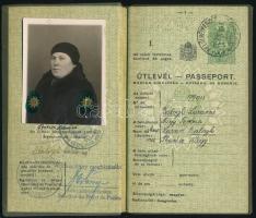 1938 Bp., Magyar Királyság által kiállított fényképes útlevél / Hungarian passport
