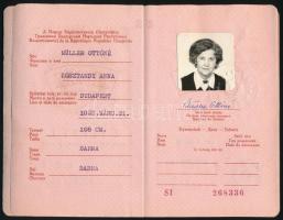 1981Magyar Népköztársaság által kiállított fényképes piros útlevél / Hungarian passport