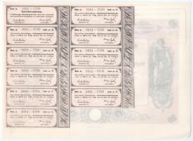 Hajdúszoboszló 1926. "Hajdúmegyei Takarékpénztár" 10db részvénye összesen 150P-ről szelvén...