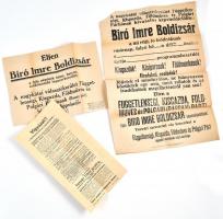 cca 1920-30 Független Kisgazdapárt választási plakátok és reklám nyomtatványok 32x47 cm