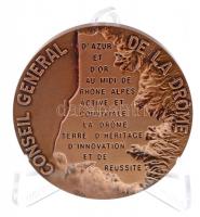 Franciaország DN "Conseil General de la Drome / La Droma vous Réusst" Br emlékérem dísztok...