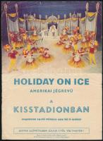 Holiday on Ice amerikai jégrevü a Kisstadionban, hajtott, gyűrődésekkel, szakadással, 23,5×16,5 cm