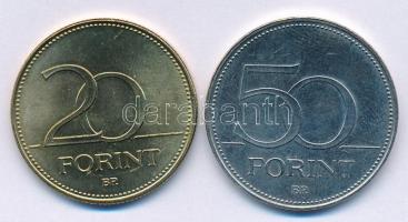 2003. 20Ft Cu-Ni "Deák" + 2018. 50Ft "Birkózó-Világbajnokság" T:1-,2 Adamo FOEM2...