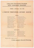 1950 Náprádfa-Csertalakos tanácsi választások plakát, 58×41 cm