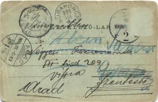 1900 Arad, Lyceum / Líceum. Bloch H. kiadása / grammar school (vágott / cut)