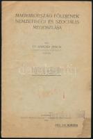 Baross János: Magyarország földjének nemzetiségi és szociális megoszlása. Bp., 1923, Pátria. Kiadói papírkötés, foltos.