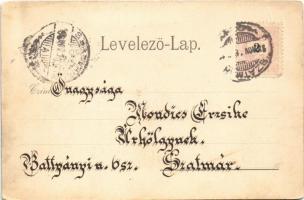 1898 Szatmárnémeti, Szatmár, Satu Mare; Deák tér, Takarékpénztár, üzletek, Vashíd. Löwy Miksa kiadás...