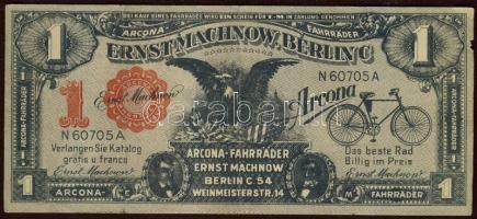 Német Birodalom/Császárság 1900 körül bankjegyhez hasonló reklámpénz "Arcona kerékpárok vásárlásához" T:II