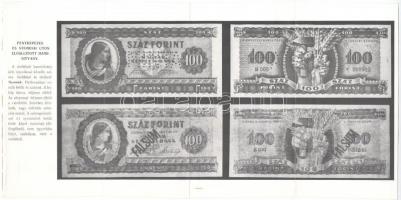 2xklf nyomtatott melléklet az 1946. 100Ft bankjegy hamisítványának felismeréséről jó állapotban