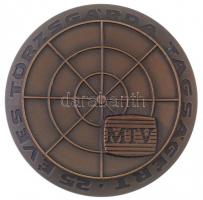 DN "MTV - 25 éves Törzsgárda tagságért" Br plakett műanyag tokban (70mm) T:1-