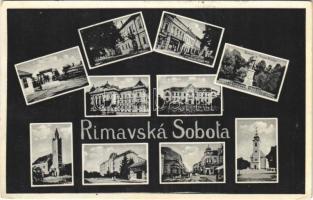 1937 Rimaszombat, Rimavská Sobota; mozaiklap / multi-view postcard (EK)