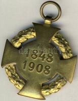1908. Katonai Jubileumi Kereszt Ferenc József, szalag nélkül T:2