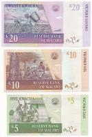 Malawi 1989. 5K + 10K + 20K T:I
Malawi 1989. 5 Kwacha + 10 Kwacha + 20 Kwacha C:UNC
