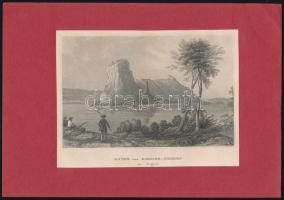 cca 1840 Dévény várának acélmetszetű képe 10x15 cm