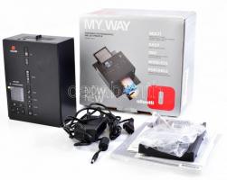 Olivetti My_Way hordozható tintasugaras fényképnyomtató, USB és Bluetooth csatlakozással, eredeti dobozában, tartozékaival, nem kipróbált, újszerű állapotban
