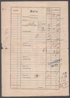 1874 Gmunden vasúti fuvarlevél illetékbélyeggel