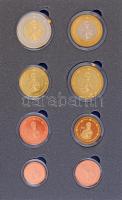 Liechtenstein 2005. 1c-2E (8xklf) próbaveret forgalmi sor, kissé kopott díszkiadásban T:1,1- Liechtenstein 2005. 1 Cent - 2 Euro (8xdiff) trial strike coin set in somewhat worn original cardboard case C:UNC,AU