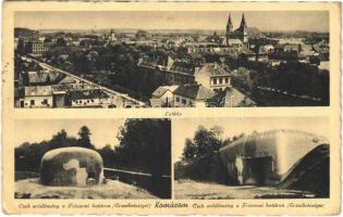 1941 Komárom, Komárno; látkép, Cseh erődítmény a Trianoni határon (Erzsébetsziget), betonbunker / general view, Czech fortress (concrete bunker) (EK)