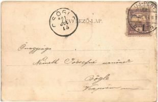 1901 Budapest IV. Újpest, Új községháza (ázott / wet damage)