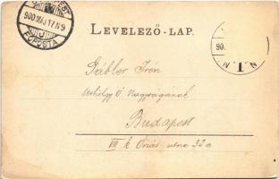 1900 Szeged, Dugonics tér, Engel Lajos könyvnyomdája és üzlete. Römmler & Jonas (fl)