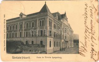1905 Pécs, Posta és Távirda Igazgatóság. Fürst Lipót kiadása (EM)