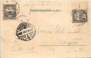 1903 Budapest VIII. Erzsébet körút, villamos, M. kir. Technológiai és Iparmúzeum, Hotel Rémi szállod...