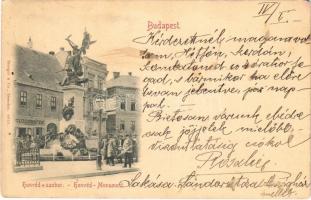 1898 Budapest I. Honvéd szobor, Glogowatz K. aranyozó üzlete (r)