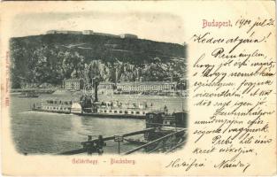 1900 Budapest XI. Gellérthegy, Citadella, gőzhajó (EK)