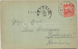 1901 Budapest, Ferenc József híd és a Gellérthegy. Schmidt Edgar kiadása (EK)