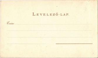 Budapest anno 1794. A Váczikapu a Hajóhíddal. Geittner és Rausch kiadása, Art Nouveau litho (EK)