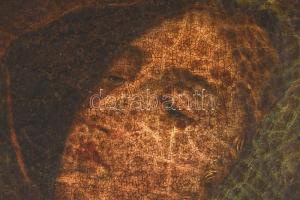 Jelzés nélkül, feltételezhetően XVIII. v. XIX sz. festő alkotása. Madonna. Olaj, vászon, faroston. S...