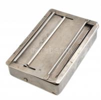 Régi fém cigarettatöltős dózni, 10,5×7×2 cm