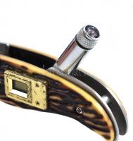 Vadászbicska, tokkal, jó állapotban, h: 18 cm