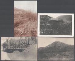 cca 1917-1918 Úzvölgye, Slanic, vegyes katonai fotó tétel, 10 db, 13×9 cm