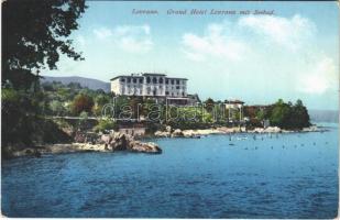 1912 Lovran, Lovrana; Grand Hotel Lovrana mit Seebad