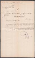1874 Félegyháza, M. k. pestkiskunsági 34. sz. honvéd huszárszázad levele a félegyházi tekintetes polgármesteri hivatalnak 12 db kincstári kitűnő ló ügyében