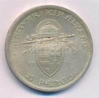 1938. 5P Ag "Szent István" T:2 
Adamo P8.1