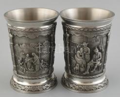 4 db-os ón készlet (kiöntő, söröskorsó, 2 db kupa), jó állapotban