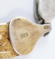 Aranyozott ezüst(Ag) ékszerek, karkötő, nyaklánc, 3 db, jelzettek, nettó: 5061 g