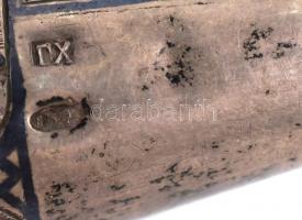 Ezüst(Ag) tárgyak, 3 db, jelzéssel és jelzés nélkül, bruttó: 40,39 g