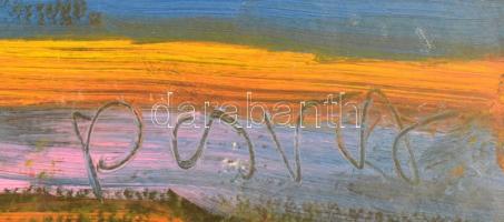 Csepeli Németh Miklós (1934-2012): Alakok. Olaj, karton, jelzett, 56,5x52 cm