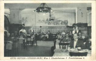 1926 Wien, Vienna, Bécs I. Otto Peters Gösser Bräu / wine hall, restaurant interior (EK)