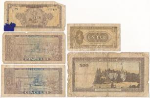 Románia 1942-1966. 1L-1000L (8db, 6xklf) T:III-,IV
Romania 1942-1966. 1 Leu - 1000 Lei (8pcs, 6xdif...