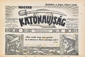 1944 Magyar Katonaújság. VII. évf. 1-44. sz. 1944. jan. 1-okt. 28. Az utolsó számot kivéve melléklet...