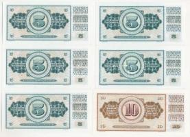 Jugoszlávia 1968. 5D (5db, 3x sorszámkövetők "AN 740367 - AN 740369" + 2x sorszámkövetők &...