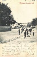 1905 Oszlány, Oslany; Fő utca. Jelinek Mihály kiadása / main street (b)