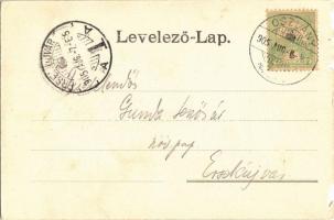 1905 Oszlány, Oslany; Fő utca. Jelinek Mihály kiadása / main street (b)